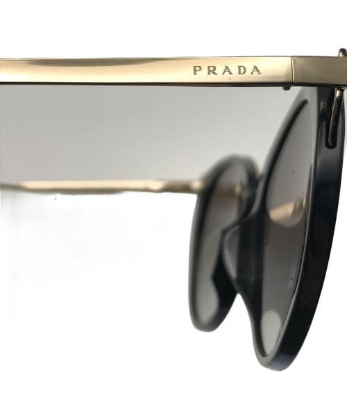 PRADA（プラダ）PRADA (プラダ) サングラス ゴールド×ブラック サイズ:54□20の古着・服飾アイテム