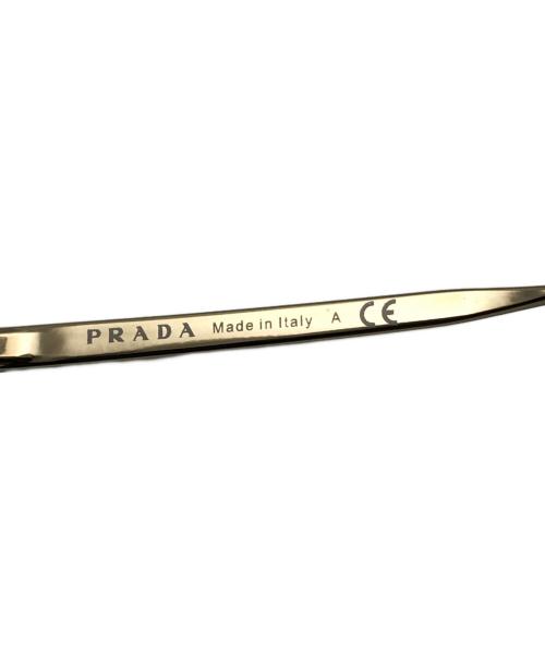 PRADA（プラダ）PRADA (プラダ) サングラス ゴールド×ブラック サイズ:54□20の古着・服飾アイテム