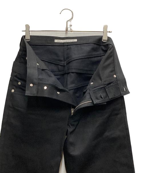 JOHN LAWRENCE SULLIVAN（ジョン ローレンス サリバン）JOHN LAWRENCE SULLIVAN (ジョン ローレンス サリバン) RIGID DENIM DOUBLE STACKED PANTS ブラック サイズ:46の古着・服飾アイテム