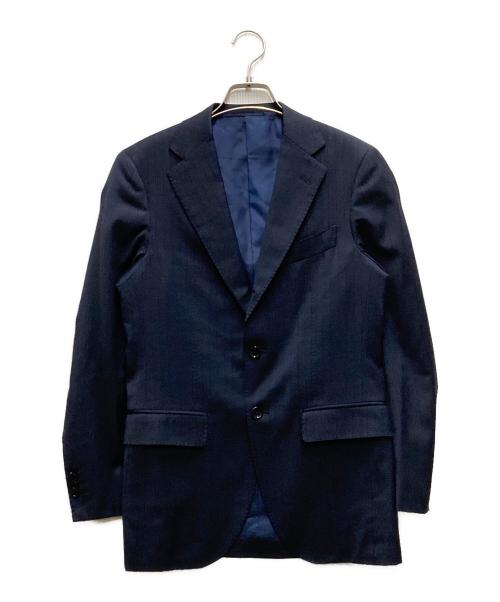 BEAMS F（ビームスエフ）BEAMS F (ビームスエフ) ストライプ 2B テーラードジャケット スラックス ネイビー サイズ:42の古着・服飾アイテム