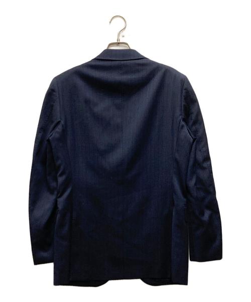 BEAMS F（ビームスエフ）BEAMS F (ビームスエフ) ストライプ 2B テーラードジャケット スラックス ネイビー サイズ:42の古着・服飾アイテム