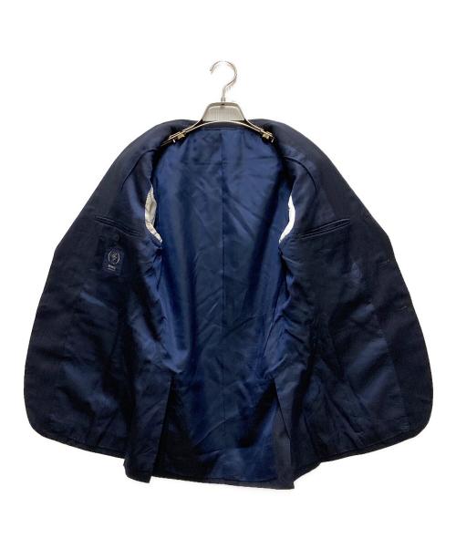 BEAMS F（ビームスエフ）BEAMS F (ビームスエフ) ストライプ 2B テーラードジャケット スラックス ネイビー サイズ:42の古着・服飾アイテム