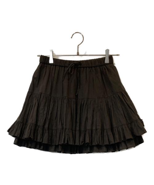 Snidel（スナイデル）Snidel (スナイデル) コットンボリュームミニスカート グレーの古着・服飾アイテム