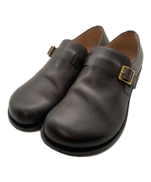 LOEWE（ロエベ）LOEWE (ロエベ) Campo バックルディテールダービーシューズ ブラウン サイズ:42の古着・服飾アイテム
