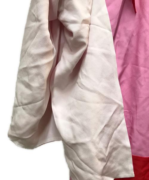 BURBERRY（バーバリー）BURBERRY (バーバリー) シルクドレス レッド×ピンク サイズ:36の古着・服飾アイテム