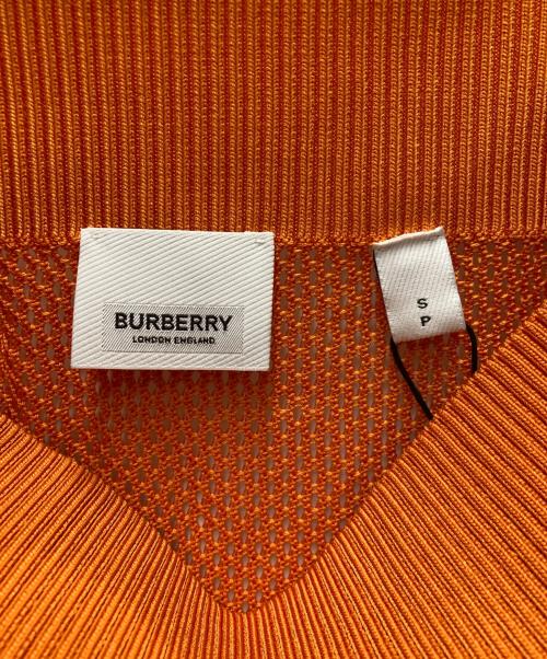 BURBERRY（バーバリー）BURBERRY (バーバリー) メガチェックメッシュニットスカート オレンジ サイズ:Sの古着・服飾アイテム
