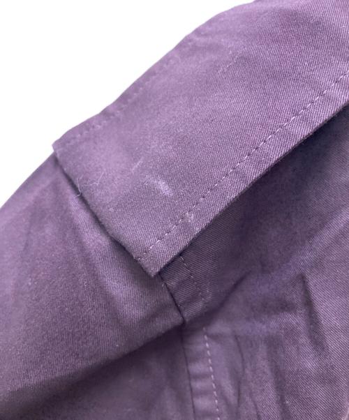 BURBERRY（バーバリー）BURBERRY (バーバリー) バードプリントノーカラーシャツ ベージュ×ボルドー サイズ:Lの古着・服飾アイテム