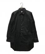 COMME des GARCONS HOMME PLUSコムデギャルソンオムプリュス）の古着「レイヤードデザインシャツ」｜ブラック