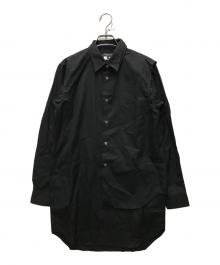 COMME des GARCONS HOMME PLUS（コムデギャルソンオムプリュス）の古着「レイヤードデザインシャツ」｜ブラック