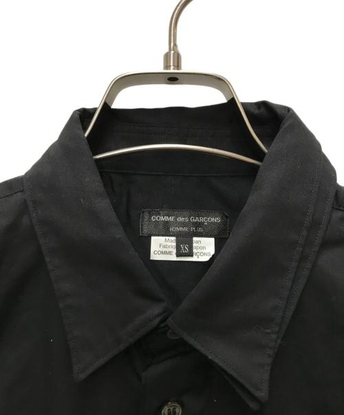 COMME des GARCONS HOMME PLUS（コムデギャルソンオムプリュス）COMME des GARCONS HOMME PLUS (コムデギャルソンオムプリュス) レイヤードデザインシャツ ブラック サイズ:XSの古着・服飾アイテム