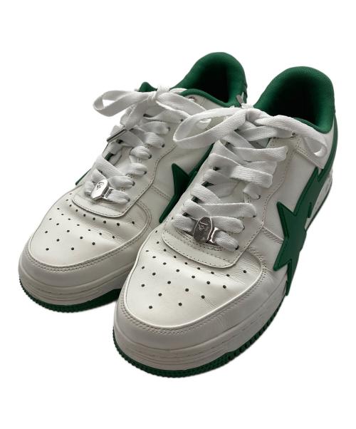A BATHING APE（ア ベイシング エイプ）A BATHING APE (ア ベイシング エイプ) BAPESTA/ローカットスニーカー ホワイト サイズ:US 9の古着・服飾アイテム
