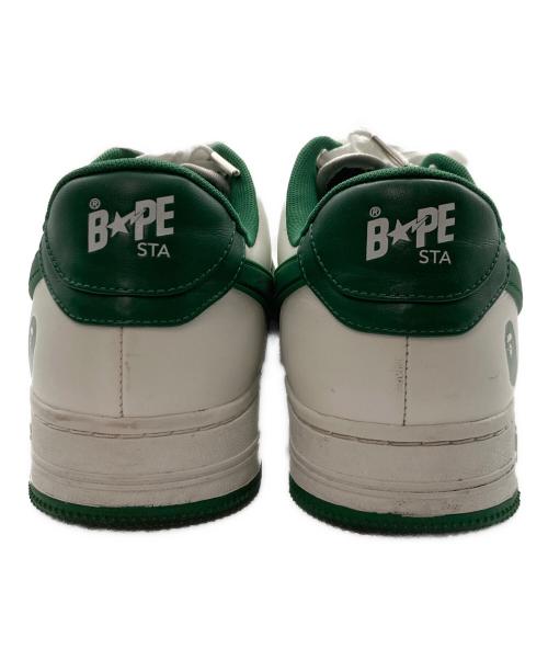 A BATHING APE（ア ベイシング エイプ）A BATHING APE (ア ベイシング エイプ) BAPESTA/ローカットスニーカー ホワイト サイズ:US 9の古着・服飾アイテム