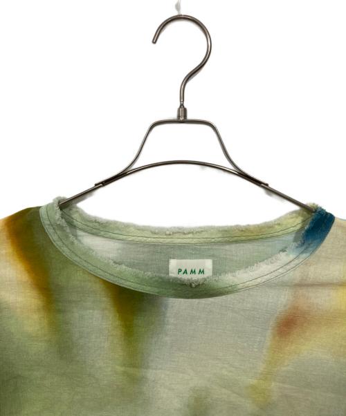PAMM（パム）PAMM (パム) たしかにそこにあった夜のガーゼトップスフルグラフィックロングスリーブカットソー グリーン サイズ:Fの古着・服飾アイテム