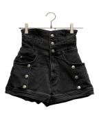 ANDMARYアンドマリー）の古着「Ribbon denim allinone」｜ブラック