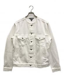 BLACK COMME des GARCONS（ブラックコムデギャルソン）の古着「カットオフデザインポリジャケット」｜ホワイト