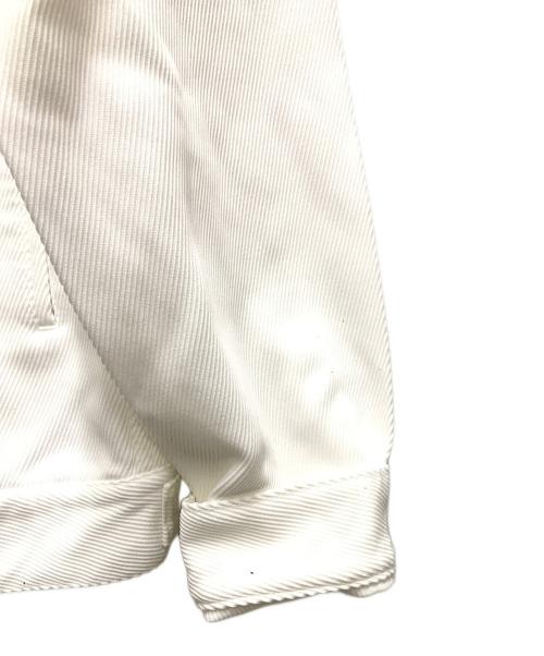 BLACK COMME des GARCONS（ブラックコムデギャルソン）BLACK COMME des GARCONS (ブラックコムデギャルソン) カットオフデザインポリジャケット ホワイト サイズ:Lの古着・服飾アイテム