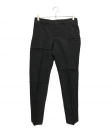 COMME des GARCONS HOMME PLUS（コムデギャルソンオムプリュス）の古着「ポリ縮絨パンツ」｜ブラック