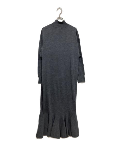 nagonstans（ナゴンスタンス）nagonstans (ナゴンスタンス) ニットワンピース グレー サイズ:Sの古着・服飾アイテム