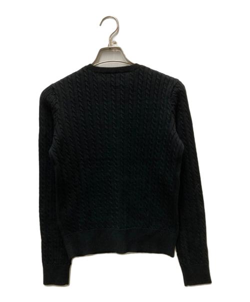 POLO RALPH LAUREN（ポロ・ラルフローレン）POLO RALPH LAUREN (ポロ・ラルフローレン) ケーブルニットカーディガン ブラック サイズ:XL(キッズサイズ)の古着・服飾アイテム