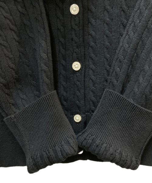 POLO RALPH LAUREN（ポロ・ラルフローレン）POLO RALPH LAUREN (ポロ・ラルフローレン) ケーブルニットカーディガン ブラック サイズ:XL(キッズサイズ)の古着・服飾アイテム
