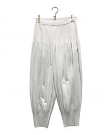 PLEATS PLEASE（プリーツプリーズ）の古着「OPAQUE BOTTOMS」｜ホワイト