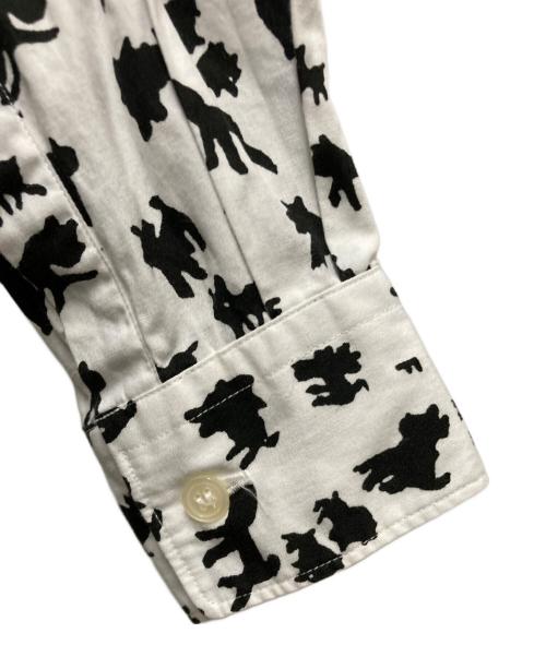 BLACK COMME des GARCONS（ブラックコムデギャルソン）BLACK COMME des GARCONS (ブラックコムデギャルソン) 総柄シャツ ホワイト×ブラック サイズ:Sの古着・服飾アイテム