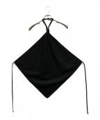 ISSEY MIYAKEイッセイミヤケ）の古着「UNI-FORM (WOOL) ホルターネックトップ」｜ブラック