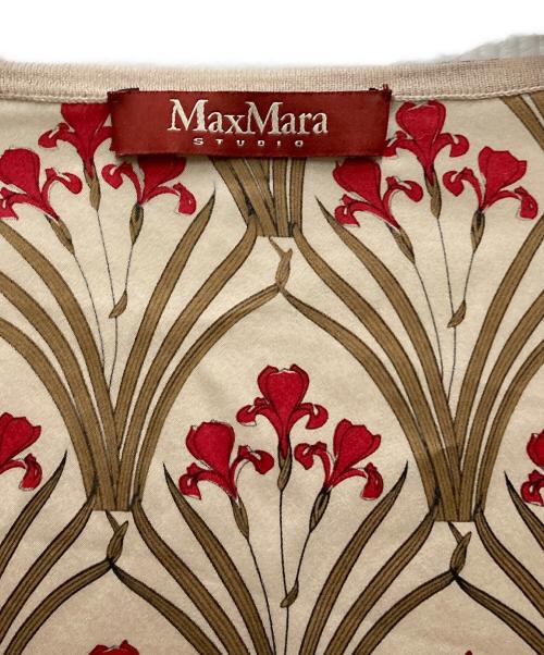 MaxMara（マックスマーラ）MaxMara (マックスマーラ) ウールシルクカーディガン ピンク サイズ:Mの古着・服飾アイテム