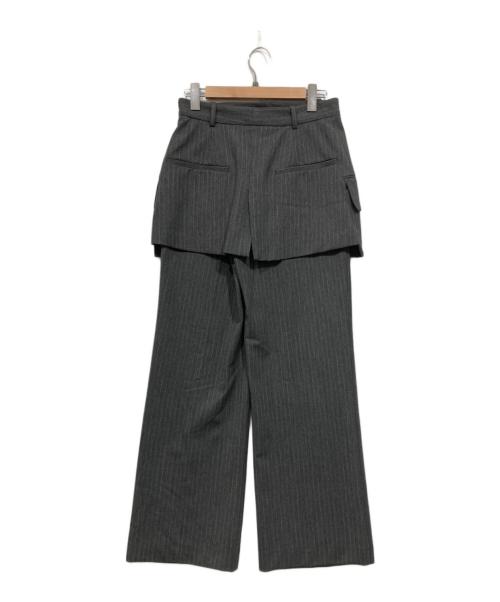 ZARA（ザラ）ZARA (ザラ) MAISON SPECIAL (メゾンスペシャル) レイヤードパンツ グレー サイズ:Ｍの古着・服飾アイテム