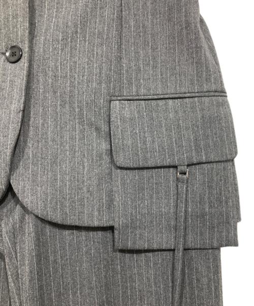 ZARA（ザラ）ZARA (ザラ) MAISON SPECIAL (メゾンスペシャル) レイヤードパンツ グレー サイズ:Ｍの古着・服飾アイテム