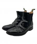SANDERSサンダース）の古着「MILITARY CAP TOE CHELSEA BOOT」｜ブラック