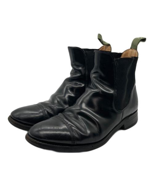 SANDERS（サンダース）SANDERS (サンダース) MILITARY CAP TOE CHELSEA BOOT ブラック サイズ:SIZE 7 1/2の古着・服飾アイテム