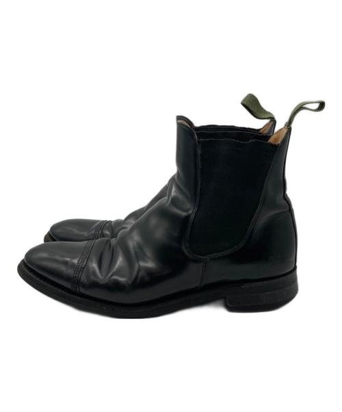 SANDERS（サンダース）SANDERS (サンダース) MILITARY CAP TOE CHELSEA BOOT ブラック サイズ:SIZE 7 1/2の古着・服飾アイテム
