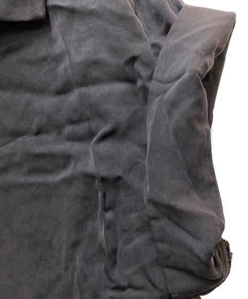 Noble（ノーブル）Noble (ノーブル) 2WAYワイドカラーキュプラブラウス ブラック サイズ:FREEの古着・服飾アイテム