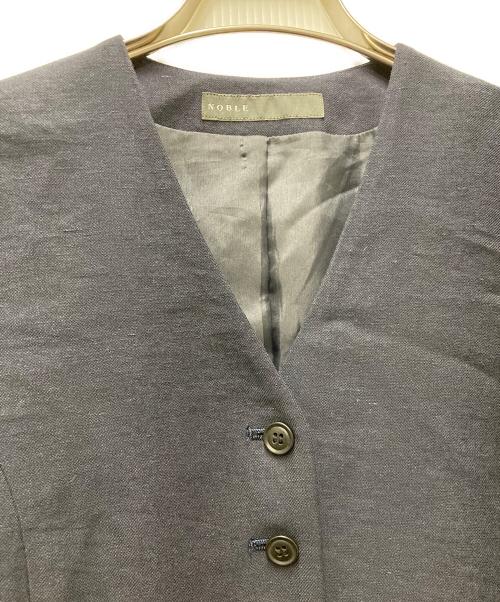 Noble（ノーブル）Noble (ノーブル) Vカラージレブラウス ネイビー サイズ:FREEの古着・服飾アイテム