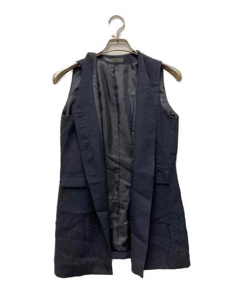 Noble（ノーブル）Noble (ノーブル) Vカラージレブラウス ネイビー サイズ:FREEの古着・服飾アイテム