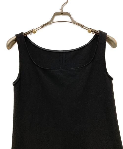 Noble（ノーブル）Noble (ノーブル) ニットライクジョーゼット2wayワンピース ブラック サイズ:FREEの古着・服飾アイテム