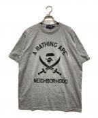 A BATHING APE×NEIGHBORHOODアベイシングエイプ×ネイバーフッド）の古着「LOGO TEE」｜グレー