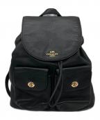 COACHコーチ）の古着「レザーバックパック」｜ブラック