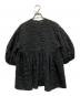 CLANE (クラネ) SHEER CHECK VOLUME PUFF TOPS ブラック サイズ:S：6000円