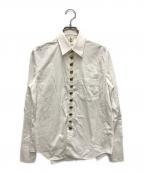TAO COMME des GARCONSタオ コムデギャルソン）の古着「金ボタンレギュラーカラーシャツ」｜ホワイト