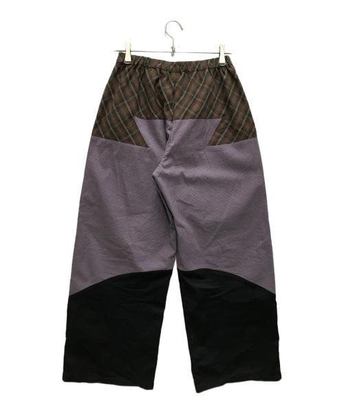 CHOPOVA LOWENA（チョポヴァ・ロウェナ）Chopova Lowena (チョポヴァ・ロウェナ) Tartan Vega トラウザーズ パープル×ブラウン サイズ:Sの古着・服飾アイテム