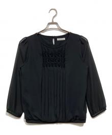 NEWYORKER（ニューヨーカー）の古着「ギャザーブラウス」｜ブラック