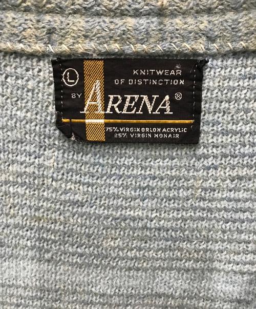 arena（アリーナ）arena (アリーナ) 60s-70sモヘア混カーディガン スカイブルー サイズ:Lの古着・服飾アイテム