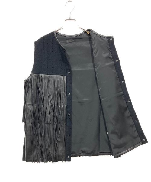 MAISON SPECIAL（メゾンスペシャル）MAISON SPECIAL (メゾンスペシャル) フリンジベスト ブラック サイズ:Ｍの古着・服飾アイテム
