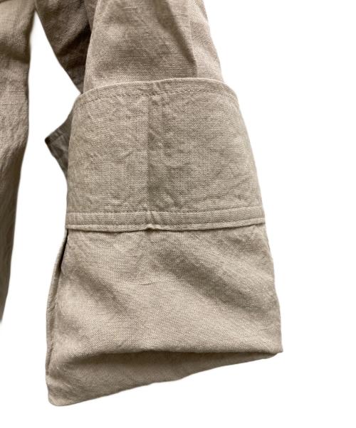 arts&crafts（アーツアンドクラフツ）ARTS&CRAFTS (アーツアンドクラフツ) リネン混バンドカラーシャツ ベージュ サイズ:Lの古着・服飾アイテム