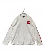 THE NORTH FACEザ ノース フェイス）の古着「LOGO L/S TEE ロゴ・ロングスリーブ・ティー」｜ホワイト
