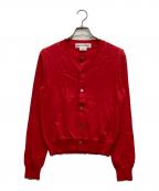 COMME des GARCONS GIRLコムデギャルソンガール）の古着「クルーネックカーディガン」｜レッド