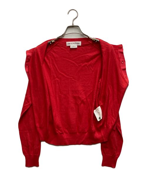 COMME des GARCONS GIRL（コムデギャルソンガール）COMME des GARCONS GIRL (コムデギャルソンガール) クルーネックカーディガン レッド サイズ:Sの古着・服飾アイテム