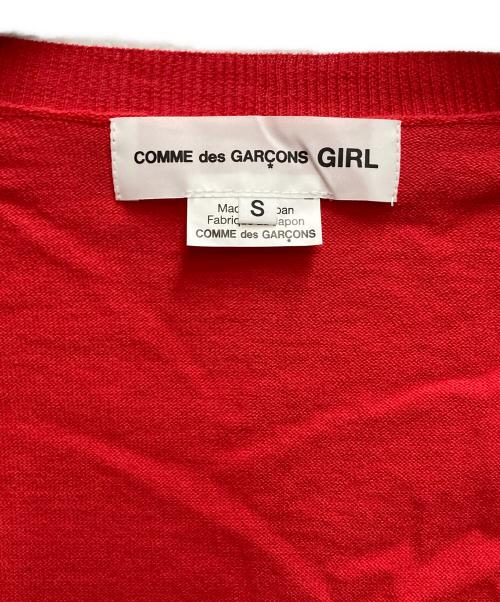 COMME des GARCONS GIRL（コムデギャルソンガール）COMME des GARCONS GIRL (コムデギャルソンガール) クルーネックカーディガン レッド サイズ:Sの古着・服飾アイテム